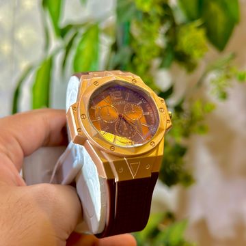 Luxury Gold Rubber Strap