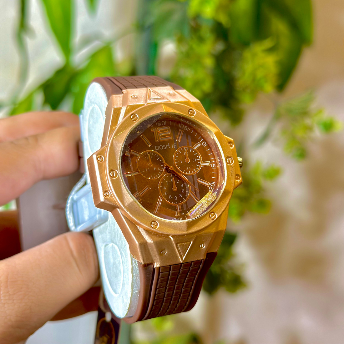 Luxury Gold Rubber Strap